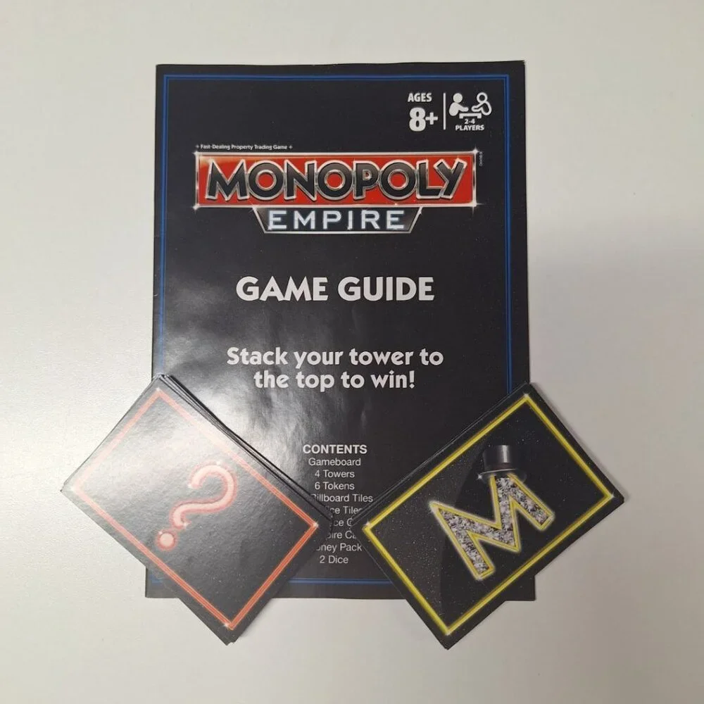 Monopoly Empire 2014 Replacement Pieces Cards Chance Instructions‎ Rules